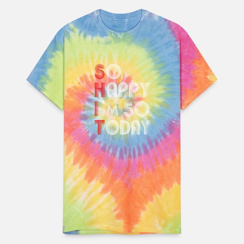50th Birthday Unisex Tie Dye T-Shirt
