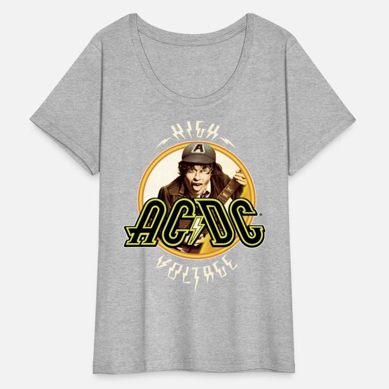 AC/DC Logo High Voltage Album Angus Young Womens Plus Size T-Shirt
