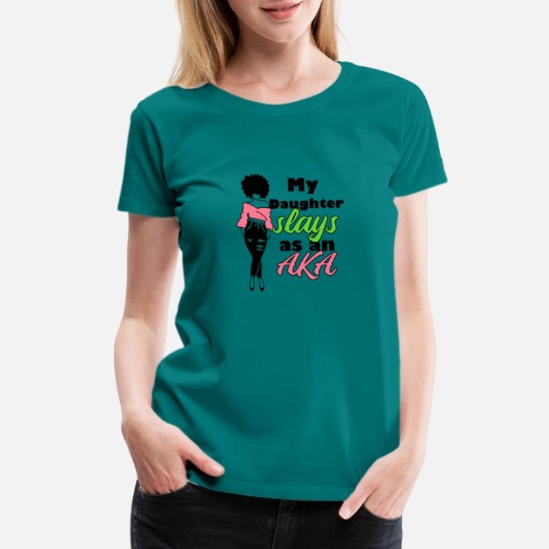 Aka Sorority Daughter Paraphernalia Gif For Mom Womens Premium T-Shirt