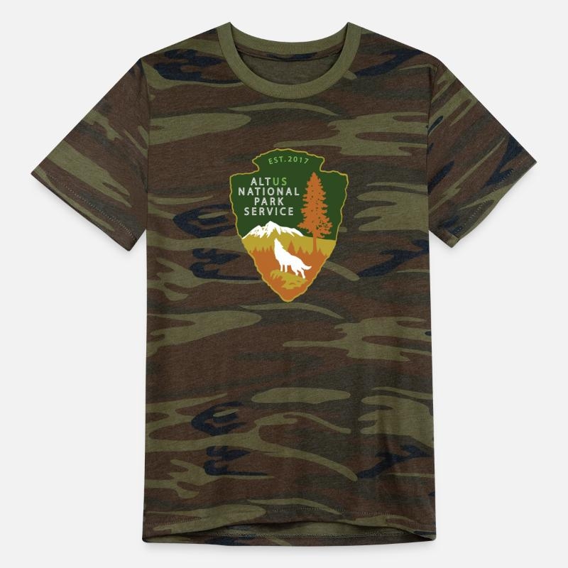 Alt US National Park Service Alternative Unisex Eco Camo T-Shirt