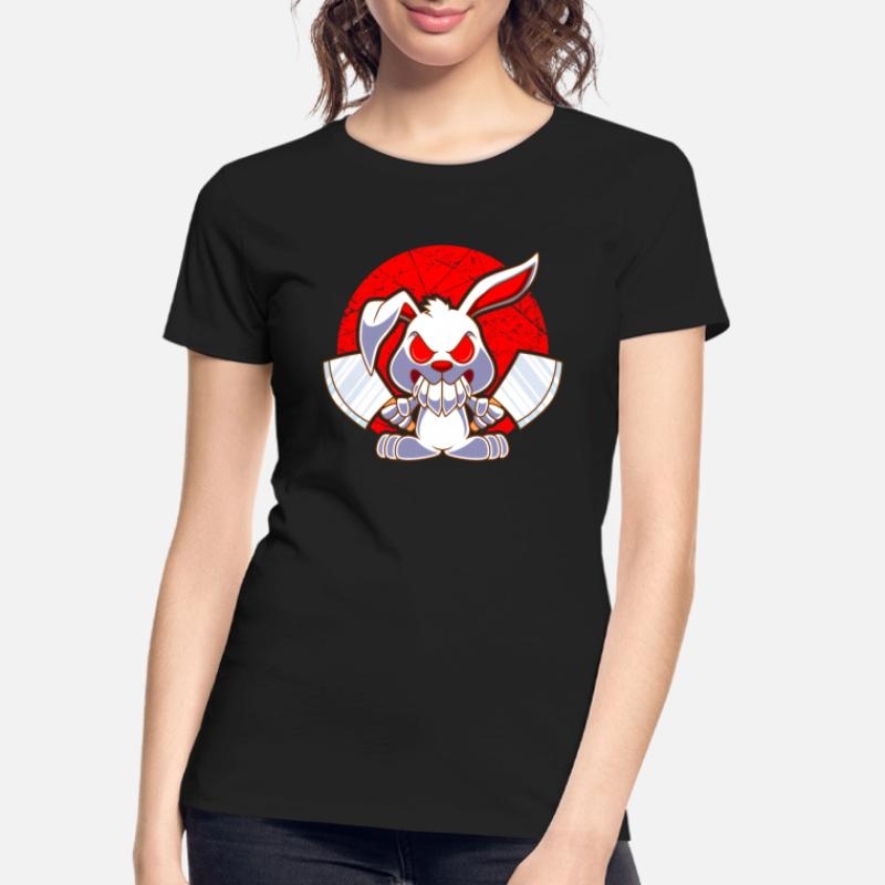 Armed Bunny Evil Hasi Knife Butcher WomenÃƒÂ¢Ã¢â€šÂ¬Ã¢â€žÂ¢s Organic T-Shirt