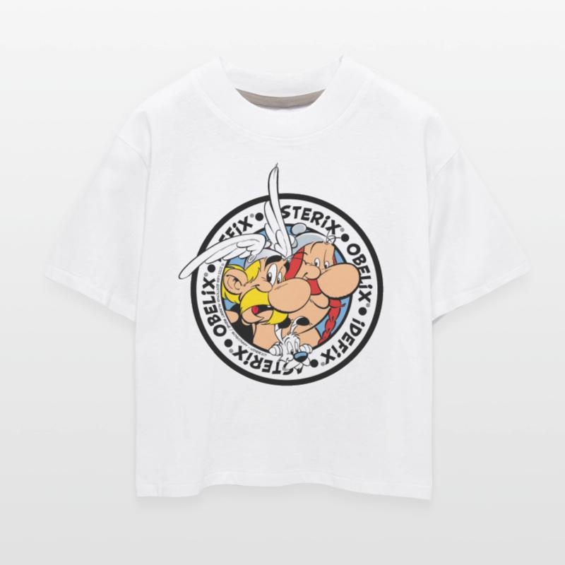 Asterix & Obelix & Dogmatix On An Adventure Tour Womens Boxy Tee