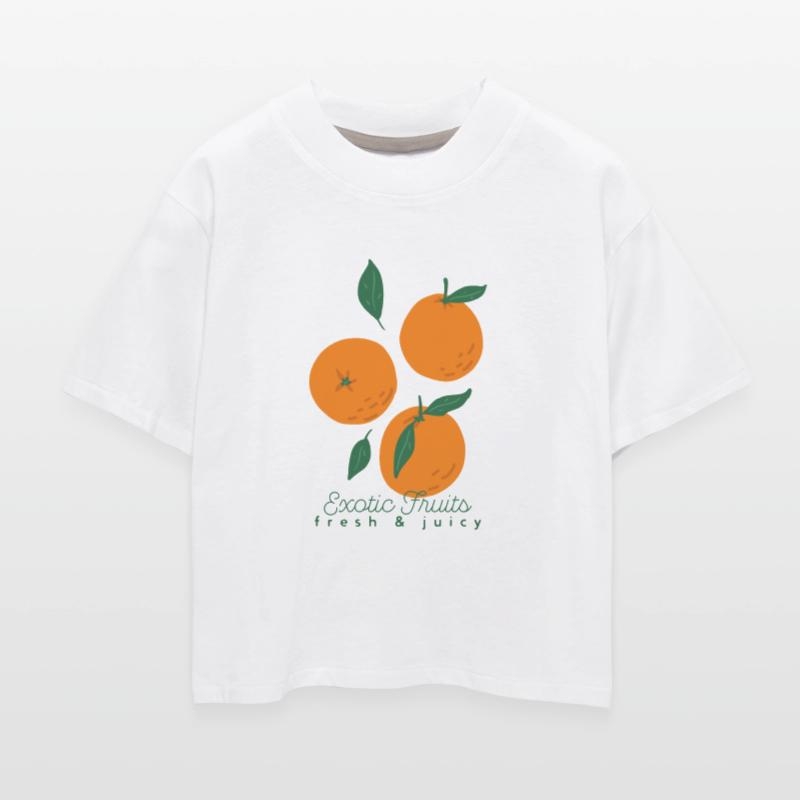 Exotic Fruits / Orange Womens Boxy Tee