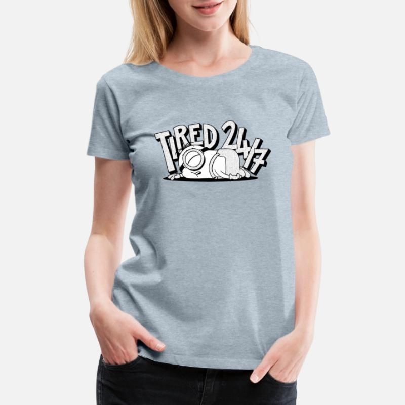 Minions Stuart Tired 24/7 Womens Premium T-Shirt