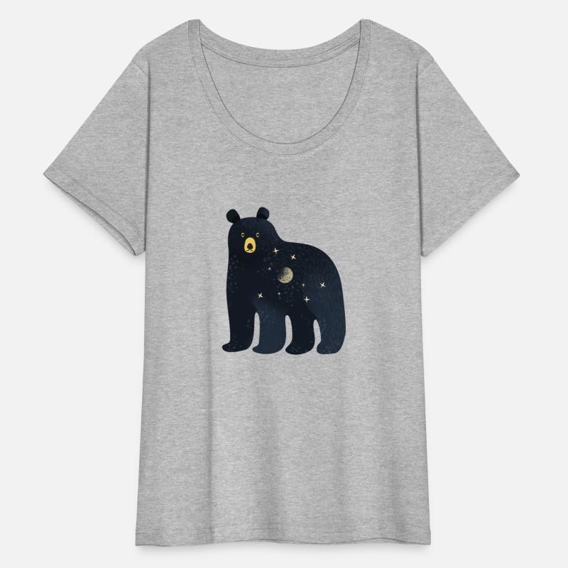 Night Sky Bear Womens Plus Size T-Shirt